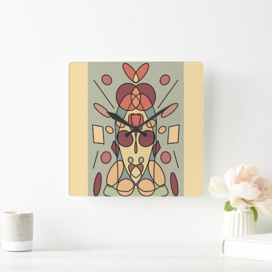 Dekokissen スクエア壁時計 (ホーム)