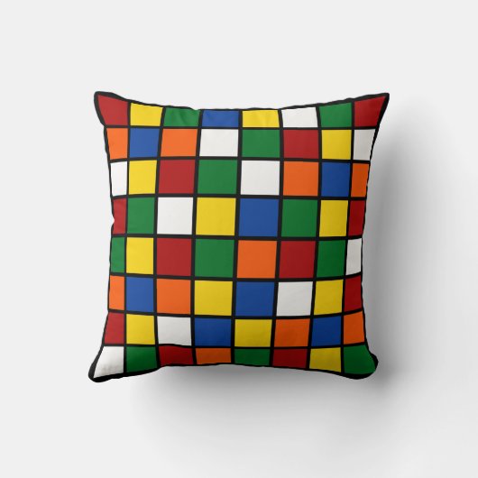 Dekokissen bunte Quadrate クッション (裏面)