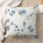 Dekokissen mit blauem Blumen-Print クッション (ブランケット)