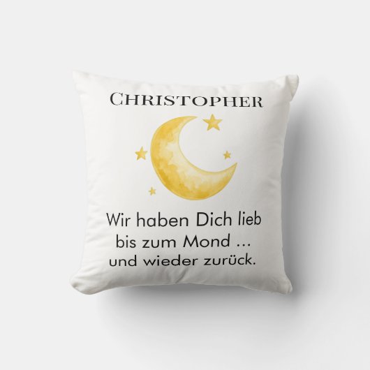Dekokissen mit Name individuell クッション (正面)