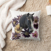 Dekokissen Pferd Flower クッション (ブランケット)