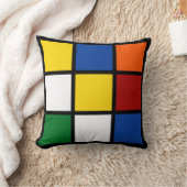Dekokissen "Quadro" Gelb & Weiß クッション (ブランケット)