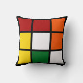 Dekokissen "Quadro" Gelb & Weiß クッション (裏面)