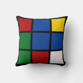 Dekokissen "Quadro" Grün & Blau クッション (裏面)