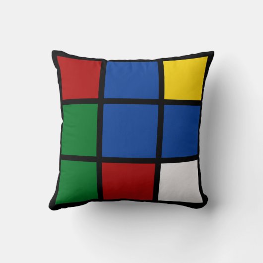 Dekokissen "Quadro" Grün & Blau クッション (裏面)