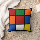 Dekokissen "Quadro" Rot & Orange クッション (ブランケット)