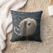 Dekokissen romantischer Schwan クッション (ブランケット)