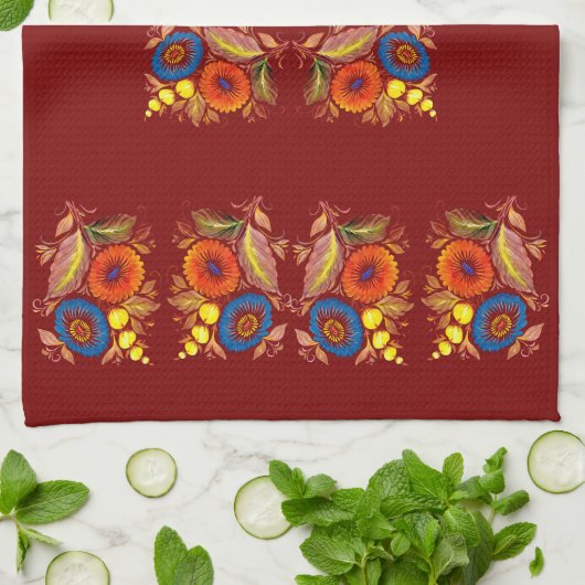 Dekorative Astern キッチンタオル (折り畳み)