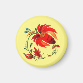 Dekorative Blume und Biene  マグネット