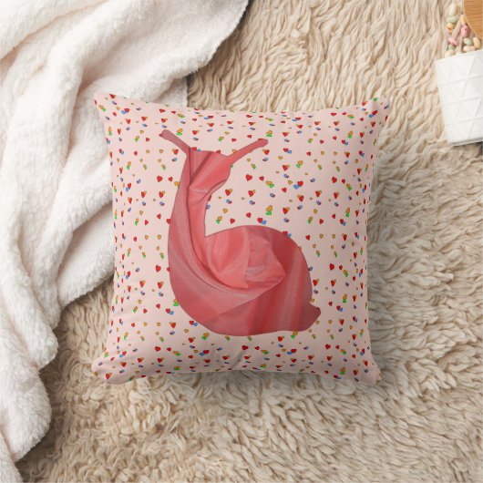 Dekorative rosa Schnecke クッション (ブランケット)
