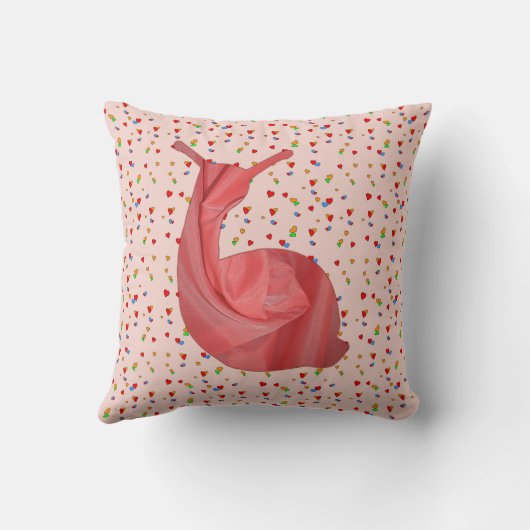 Dekorative rosa Schnecke クッション (裏面)