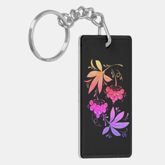 Dekorative Trauben und Blättern  キーホルダー (正面左)