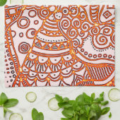 Dekoratives Kritzelmuster キッチンタオル (折り畳み)