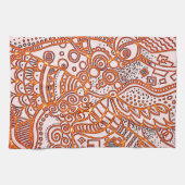 Dekoratives Kritzelmuster キッチンタオル (横)
