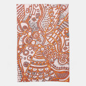 Dekoratives Kritzelmuster キッチンタオル (縦)