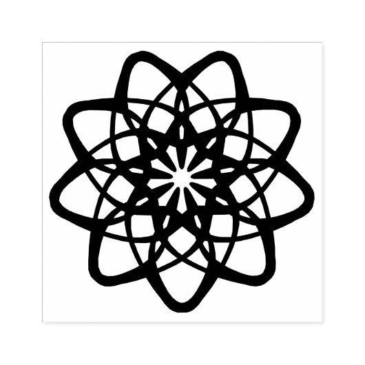 Dekoratives Muster in Rund in Mandala Variation ラバースタンプ (インプリント)