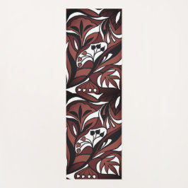 Dekoratives Muster in Schokoladenfarbe ヨガマット