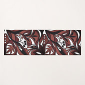 Dekoratives Muster in Schokoladenfarbe ヨガマット (正面(横))