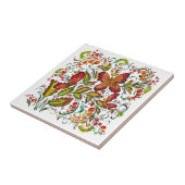 Dekoratives Muster mit Schmetterlingen und Blumen タイル (側面)