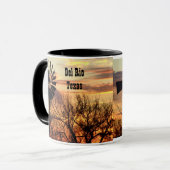 Delリオテキサス州の記念品の風車 マグカップ (正面左)