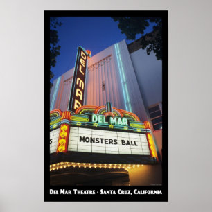 Del Marの劇場、サンタクルス11x17ポスター ポスター