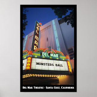 Del Mar Theater, Santa Cruz 11x17ポスター ポスター