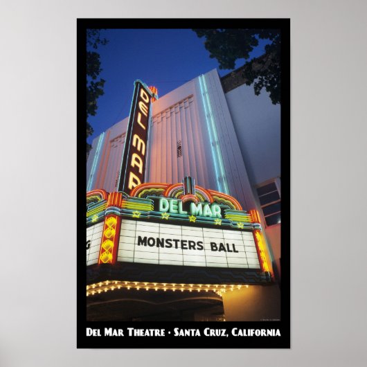 Del Mar Theater, Santa Cruz 11x17ポスター ポスター (正面)