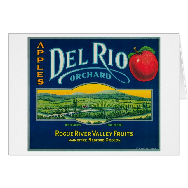 Del Rio Apple Crate LabelMedford、または (正面横)