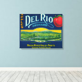 Del Rio Apple Crate LabelMedford、または キャンバスプリント (インサイチュ (ウッドフロア))