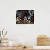 Delacroix – アルジェの女性のアパート ポスター (キッチン)