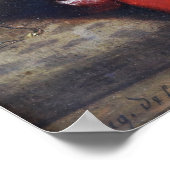 Delacroix – トルコ語の喫煙がソファに座る ポスター (角)