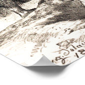 Delacroix – 墓の前のハムレットとホレイショ… ポスター (角)