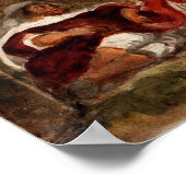 Delacroix – 陣地で3頭のアラブの騎兵 ポスター (角)