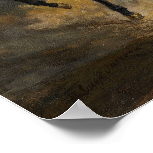 Delacroix - Combat Du Giaour Et Hassan 1826 ポスター (角)