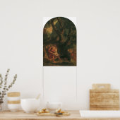 Delacroix - Jacob Restelles With The Angel ポスター (キッチン)