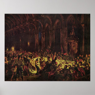 Delacroix - Liegeの司教の殺害 ポスター