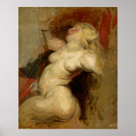 Delacroix - Nereide (After Rubens) 1822 ポスター (正面)