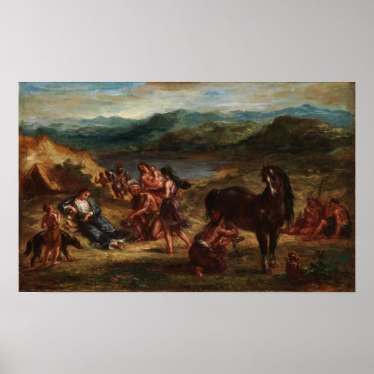 Delacroix - Ovide In Scythians 1862 ポスター (正面)