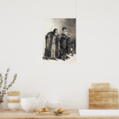 Delacroix - Polonius And Hamlet (Act II Scene II). ポスター (キッチン)