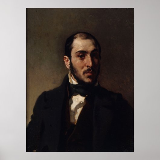 Delacroix - Portrait Of Eugene Laval Architect ポスター (正面)