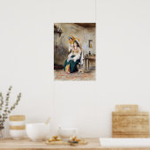 Delacroix - Saadaアブラハム・ベン・チモールの妻と… ポスター (キッチン)