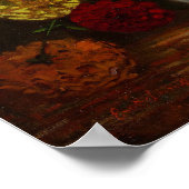 Delacroix - Still Life With Dahlias 1835 ポスター (角)