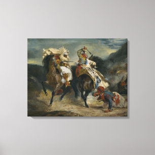 Delacroix The Combat of the Giaour and Hasan キャンバスプリント