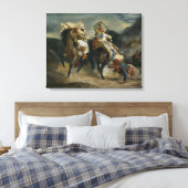 Delacroix The Combat of the Giaour and Hasan キャンバスプリント (インサイチュ (寝室))