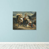 Delacroix The Combat of the Giaour and Hasan キャンバスプリント (インサイチュ (ウッドフロア))