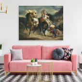 Delacroix The Combat of the Giaour and Hasan キャンバスプリント (インサイチュ (リビング))