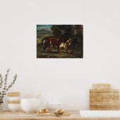 Delacroix - Tiger 遊'S With A Turtle ポスター (キッチン)