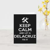 Delacruz Funny Surname Birthday Family Tree Reunio カード (黄色い花)