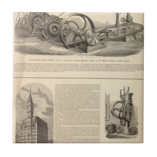 Delamaterの鉄の仕事 タイル (正面)