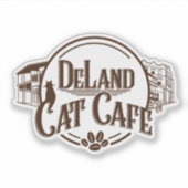 DeLand Catカフェロゴシール シール (正面)